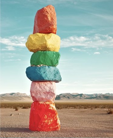 Seven Magic Mountains in the Nevada desert